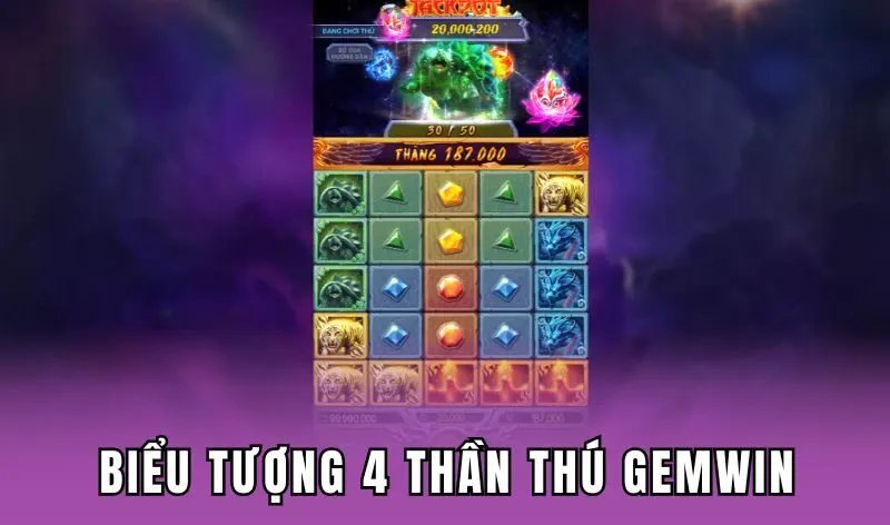 Thanh thu thập biểu tượng 4 thần thú Gemwin