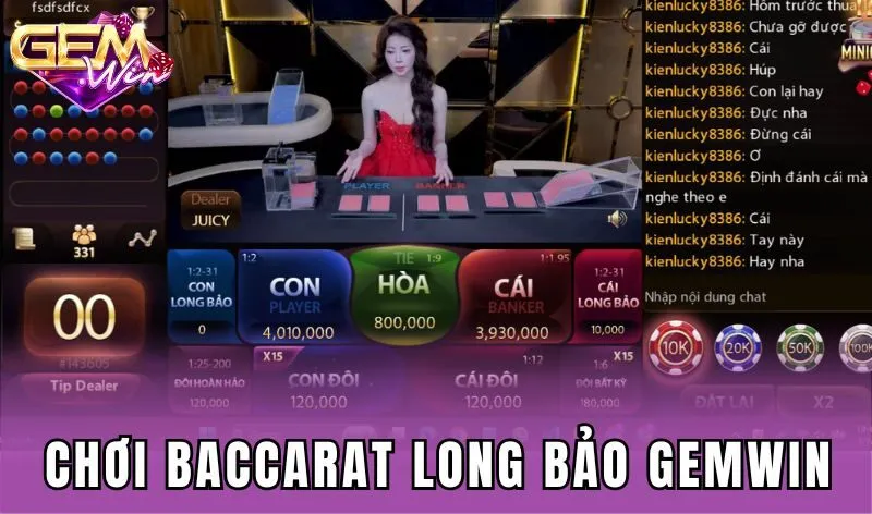 Hướng dẫn chơi Baccarat long bảo Gemwin