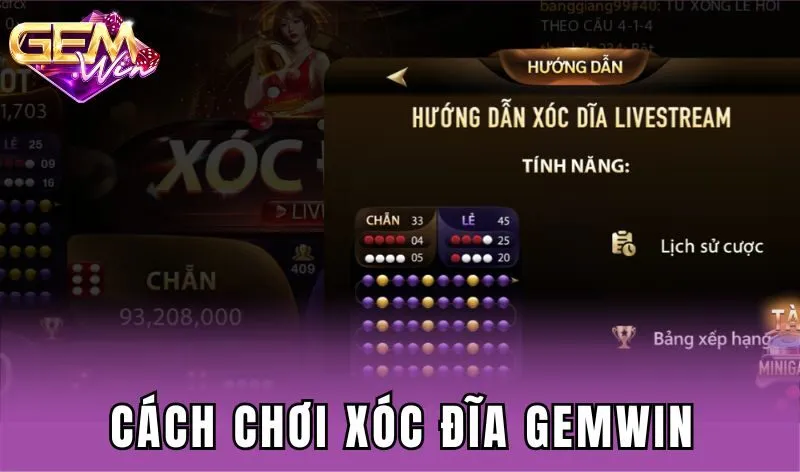 Tóm tắt cách chơi Xóc Đĩa Gemwin