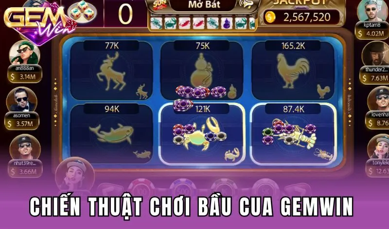 Chiến thuật chinh phục Bầu cua Gemwin