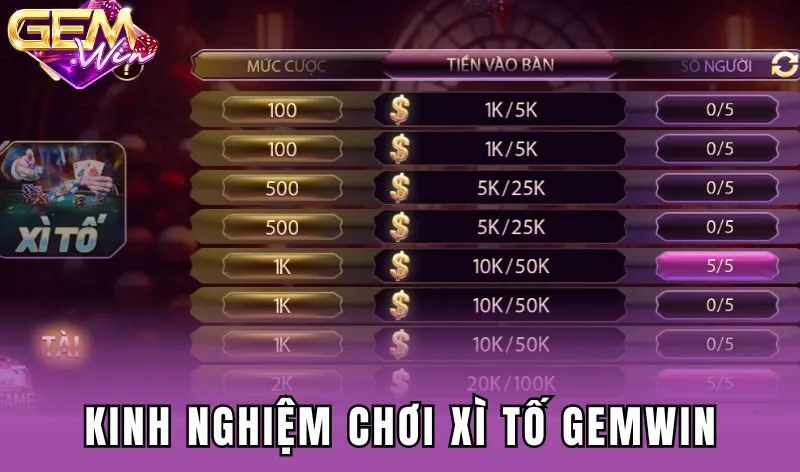 Xác định người chiến thắng Xì tố Gemwin