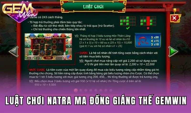 Luật chơi Natra ma đồng giáng thế Gemwin