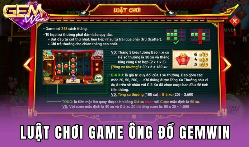 Luật chơi game Ông Đồ Gemwin chi tiết cho người mới