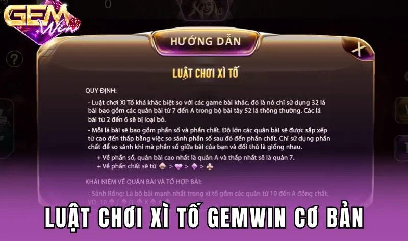 Luật chơi xì tố Gemwin cơ bản