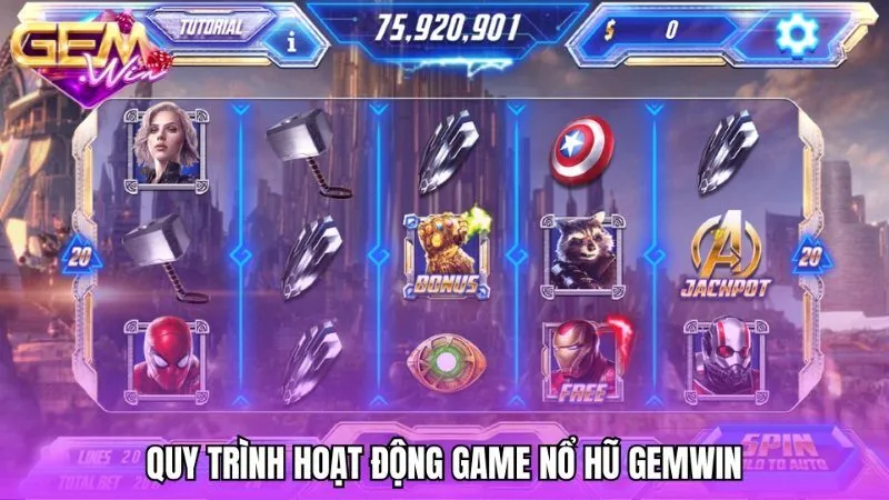 Quy trình hoạt động của trò chơi nổ hũ Gemwin