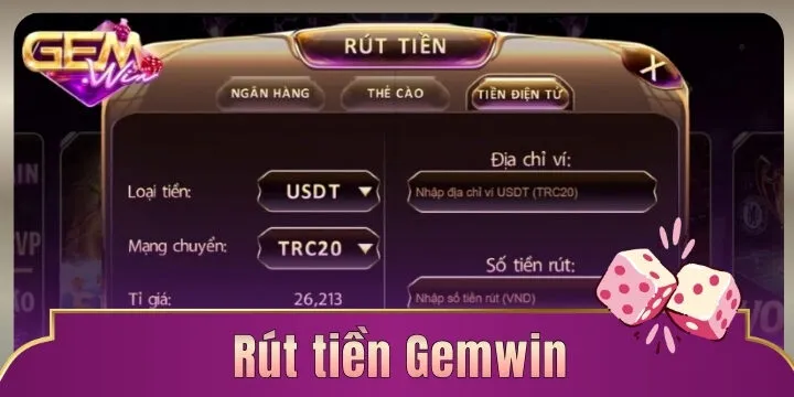 Rút tiền Gemwin – 3 bước rút tiền & xử lý sự cố thường gặp