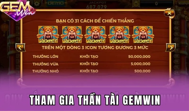 Quy tắc và luật chơi nổ hũ Thần Tài Gemwin