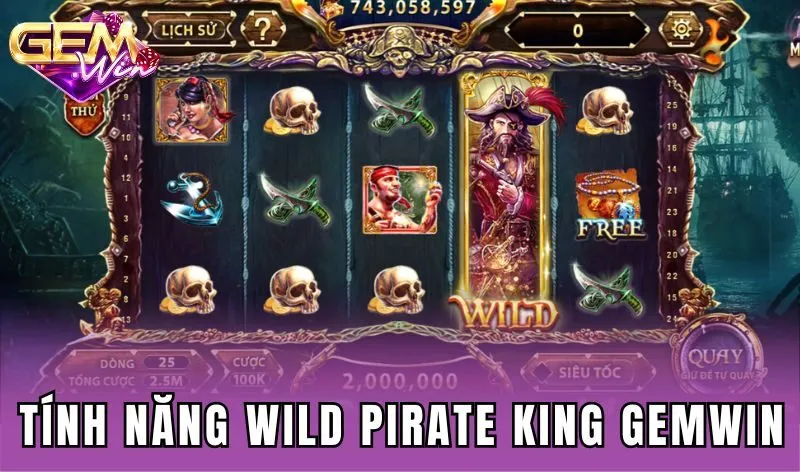 Tính năng Wild trong Pirate King Gemwin