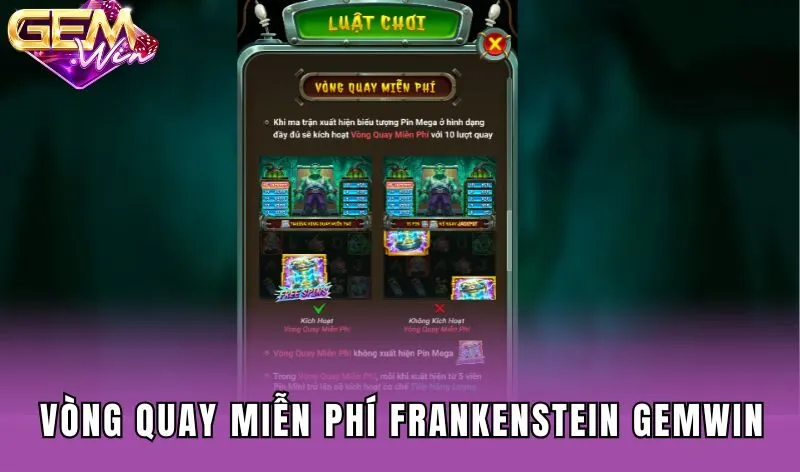 Vòng Quay Miễn Phí Frankenstein Gemwin